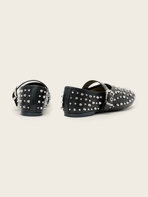 AllSaints baleriny skórzane Sabine Stud Shoe - zdjęcie produktu nr 2