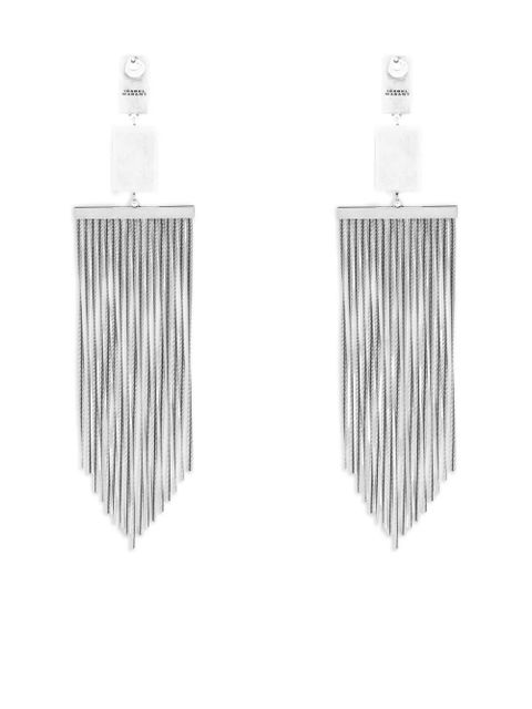 ISABEL MARANT square fringe earrings - Silver - zdjęcie produktu nr 2