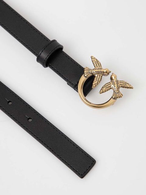 Pinko pasek skórzany damskie kolor czarny 100143 A0F1 - zdjęcie produktu nr 2