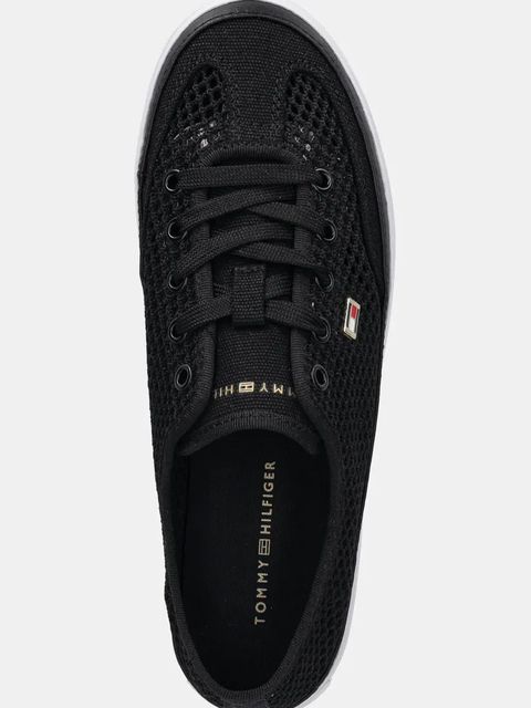 Tommy Hilfiger tenisówki TH OPEN MESH VULC SNEAKER kolor czarny FW0FW08684