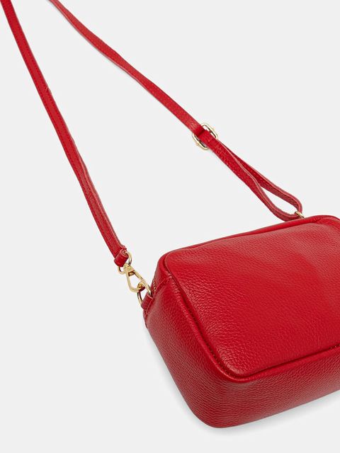 Answear.LAB torebka skórzana kolor czerwony - zdjęcie produktu nr 2