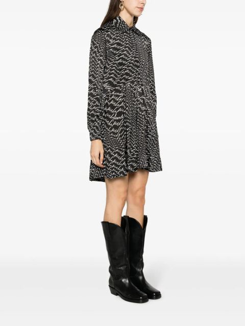 PINKO Asterix logo-print shirtdress - Black - zdjęcie produktu nr 2