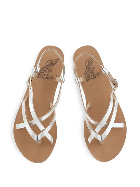 Ancient Greek Sandals Semele flat sandals - Metallic