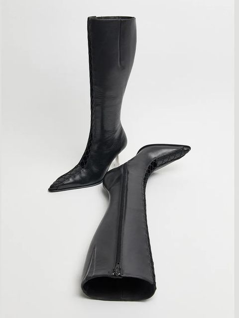 Miista kozaki skórzane Aline damskie kolor czarny na szpilce MI_5294