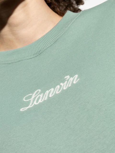 Lanvin logo-embroidered sweatshirt - Green