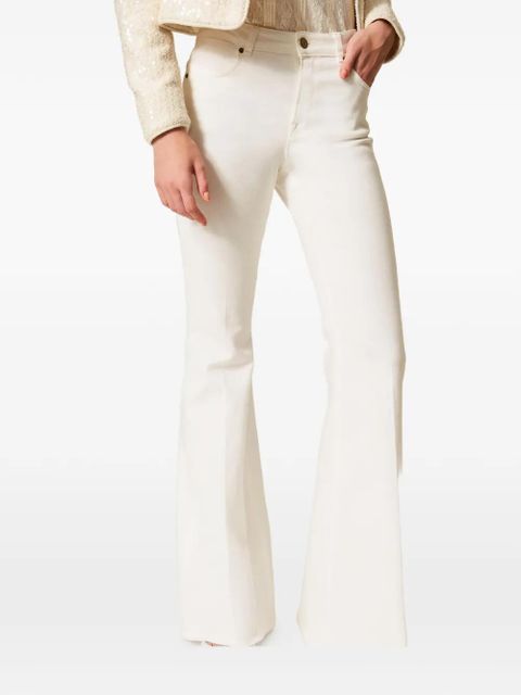 TWINSET flared trousers - White