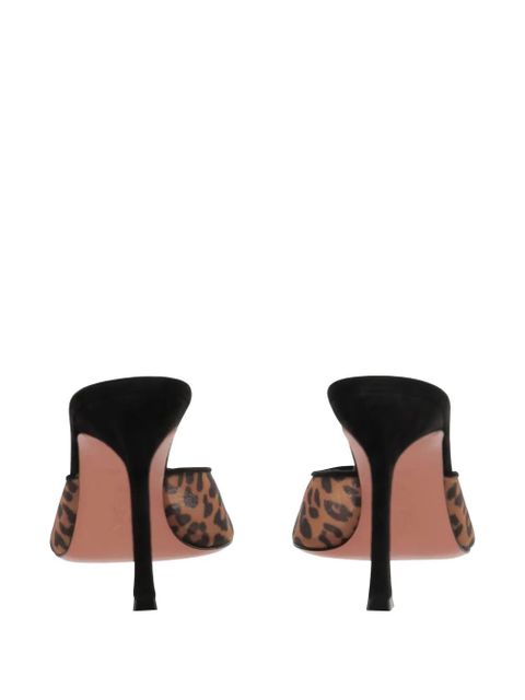 Amina Muaddi 95mm Alexa leopard-print pumps - Brown