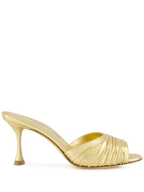 Manolo Blahnik 70mm Pirua sandals - Gold - zdjęcie produktu nr 1