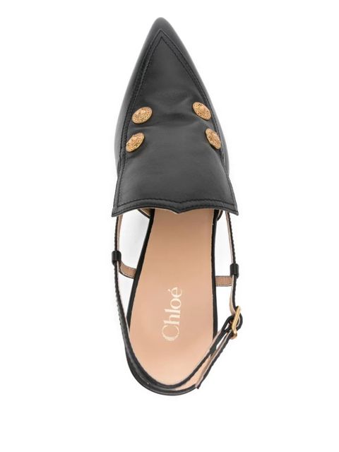 Chloé 75mm Agnes slingback pumps - Black - zdjęcie produktu nr 2