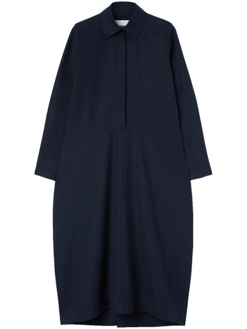 Jil Sander long-sleeved organic cotton shirtdress - Blue - zdjęcie produktu nr 1