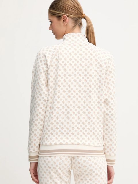 Guess bluza AGGIE damska kolor beżowy wzorzysta V5YQ03 KB212