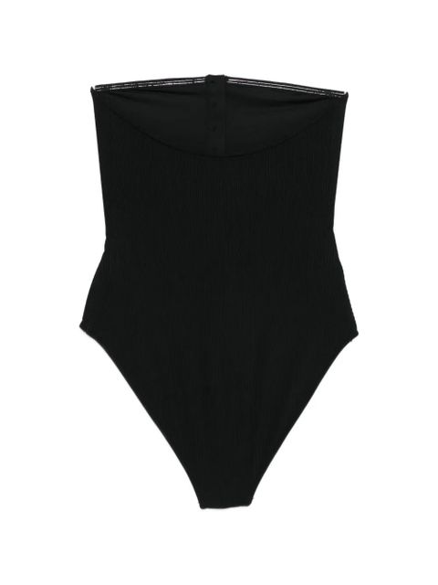 TOTEME ribbed strapless swimsuit - Black - zdjęcie produktu nr 2