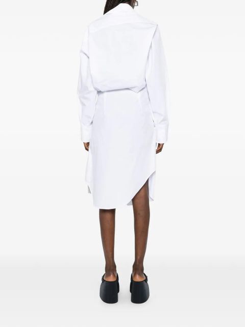 Vivienne Westwood Drunken button asymmetric mini dress - White