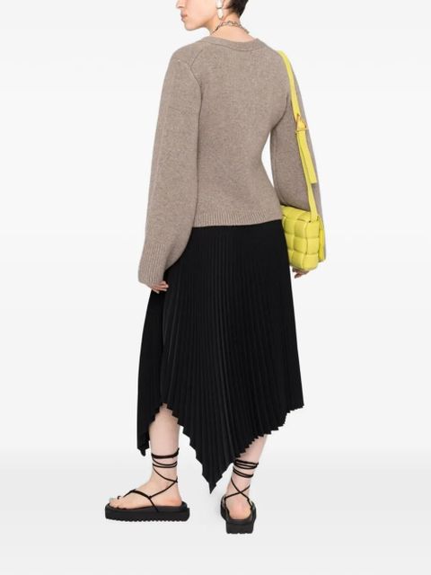 KHAITE V-neck patch-pocket cardigan - Neutrals