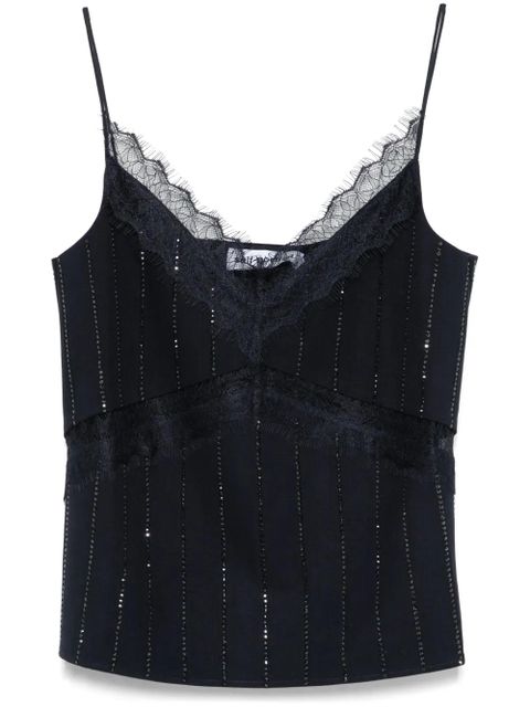 Self-Portrait rhinestone-embellished top - Blue - zdjęcie produktu nr 1