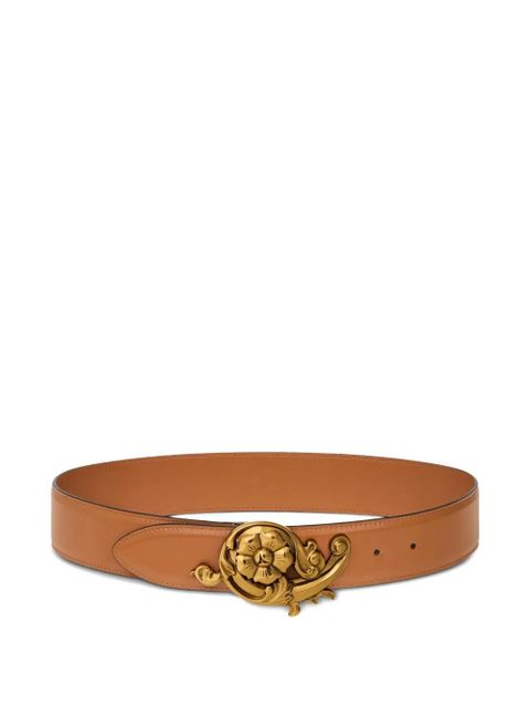 ETRO floral-buckle leather belt - Brown - zdjęcie produktu nr 1