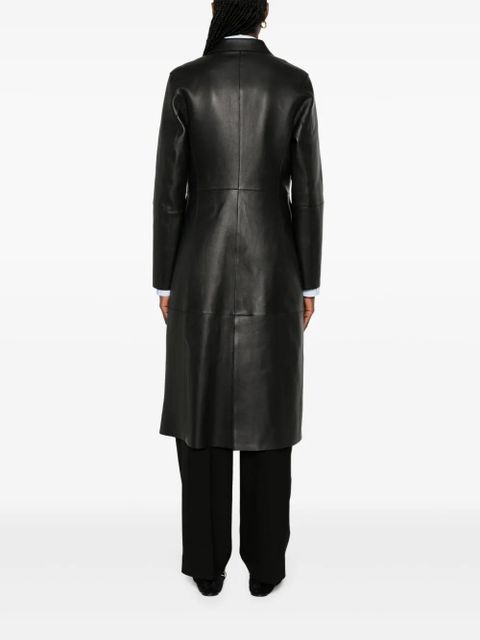 TOTEME leather coat - Black