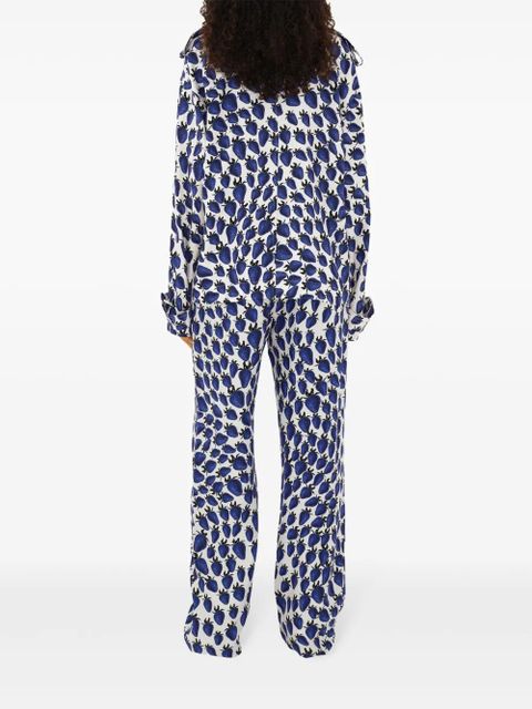 Burberry strawberry graphic-print trousers - Blue