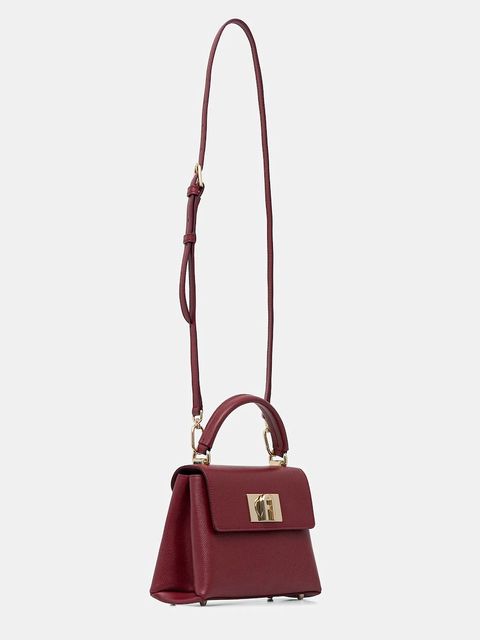 Furla torebka skórzana kolor bordowy WB00109.ARE000.CGQ00 - zdjęcie produktu nr 2