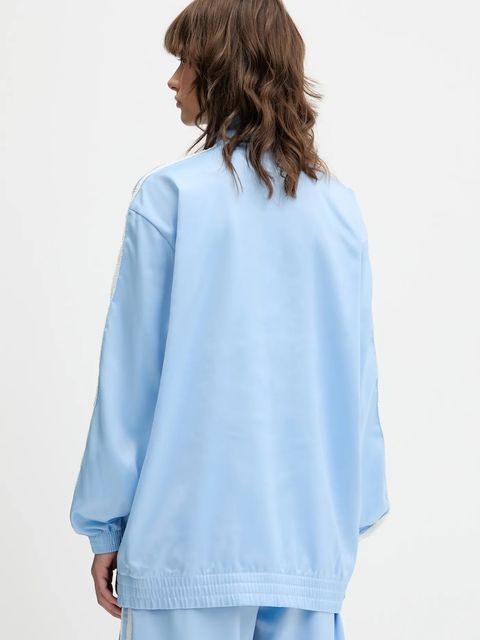 adidas Originals bluza Satin Tt damska kolor niebieski z aplikacją KC8811