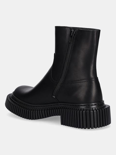 Camper botki skórzane Pix Berlin damskie kolor czarny na płaskim obcasie K400809-001