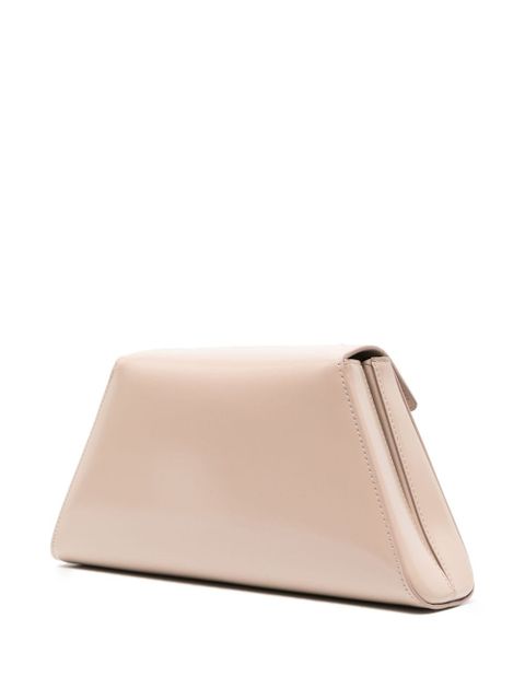 Prada triangle-logo leather shoulder bag - Pink