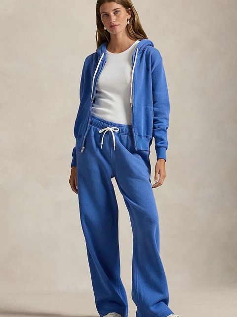 Polo Ralph Lauren bluza damska kolor niebieski z kapturem gładka 211971699 - zdjęcie produktu nr 2