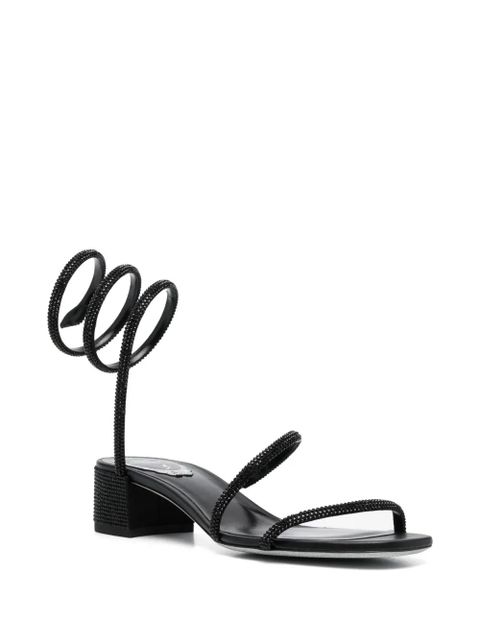 René Caovilla Cleo Crystal 35mm sandals - Black