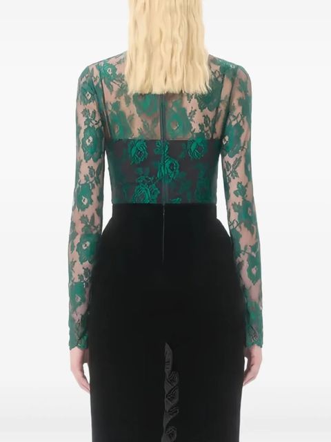 Valentino Garavani Floral lace blouse - Green