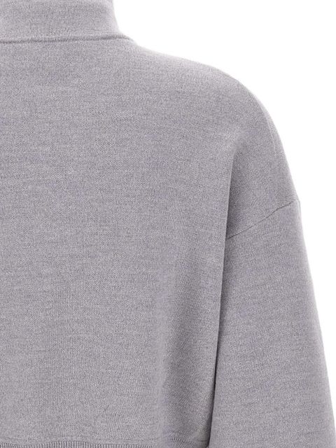 Victoria Beckham high-neck zip-front sweatshirt - Grey