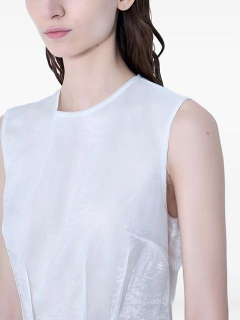 Cecilie Bahnsen CBclaudie panel-sheer mini dress - White