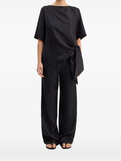 LouLou de Saison Mano asymmetric knot top - Black - zdjęcie produktu nr 2