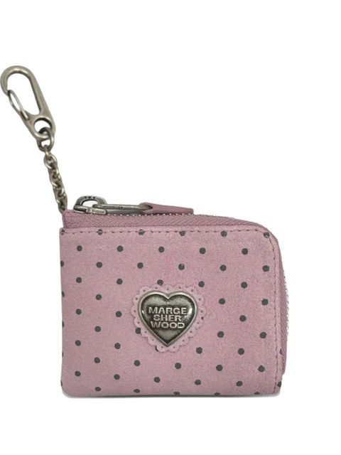 Marge Sherwood x Peanuts heart polka dot suede wallet - Pink - zdjęcie produktu nr 1