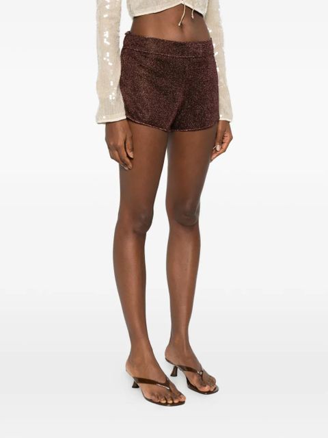Oséree Lumière shimmer shorts - Brown