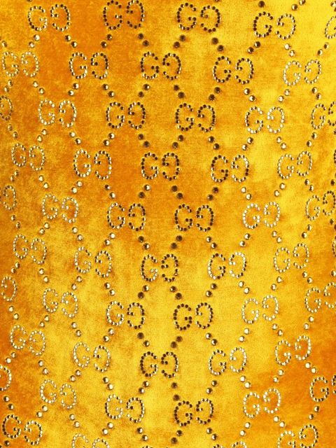 Gucci embellished-logo swimsuit - Yellow