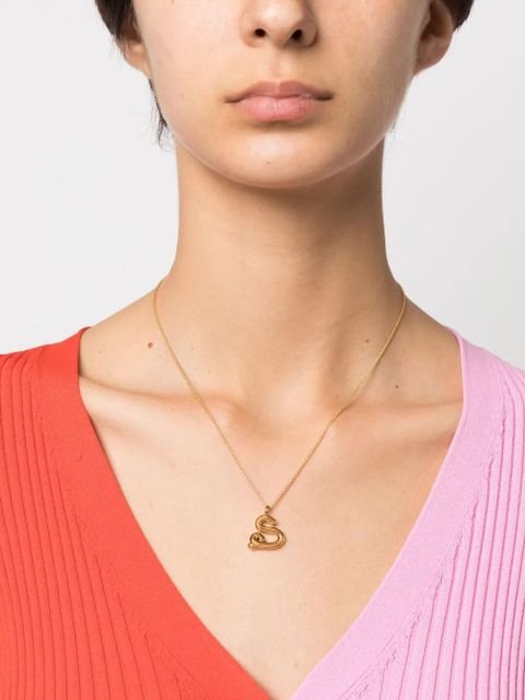 Missoma S-letter pendant chain-link necklace - Gold - zdjęcie produktu nr 2