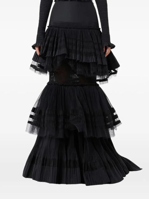 Blumarine tiered maxi skirt - Black