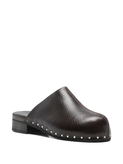 OUR LEGACY Naoto hand-cut metal-stitch mules - Brown - zdjęcie produktu nr 2