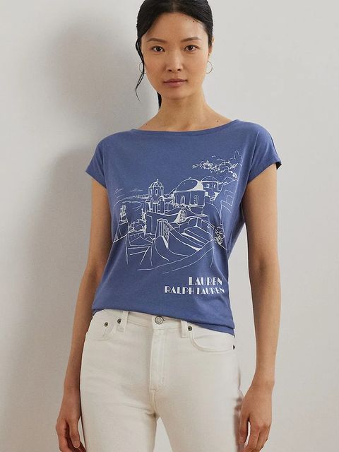Lauren Ralph Lauren t-shirt damski kolor niebieski 200971072 - zdjęcie produktu nr 1
