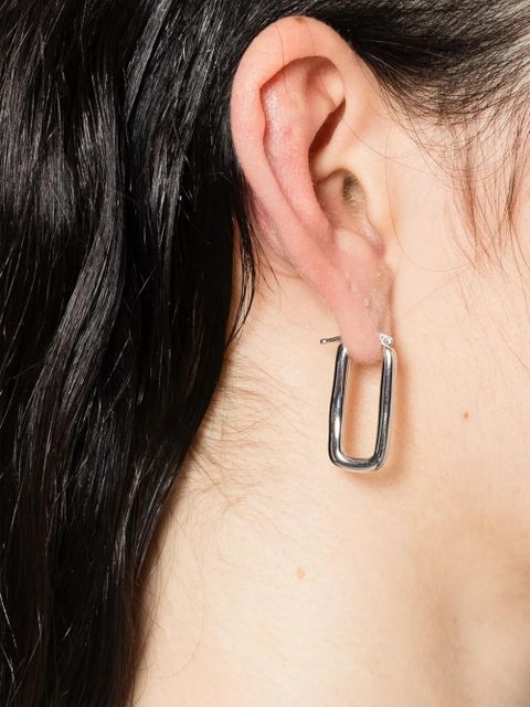 Jil Sander rectangle-frame earrings - Silver - zdjęcie produktu nr 2