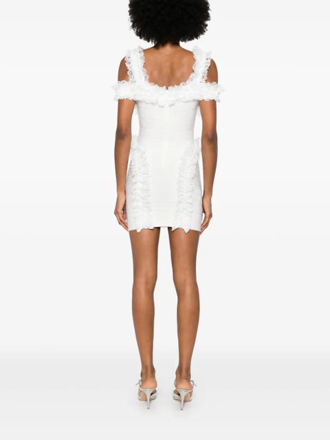 Self-Portrait x Christopher Kane knit ruffle mini dress - White - zdjęcie produktu nr 2