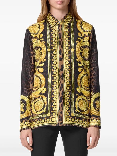 Versace Wild Barocco silk shirt - Black