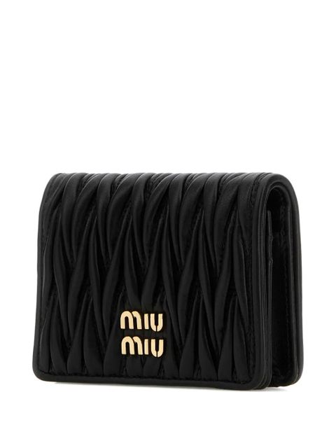 Miu Miu matelassé leather wallet - Black