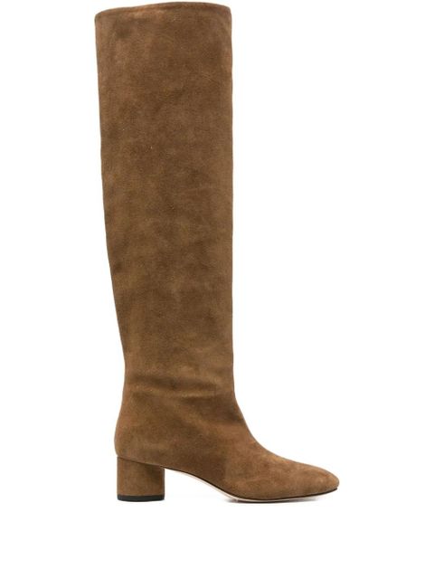Aeyde 45mm knee-high suede boots - Brown - zdjęcie produktu nr 1