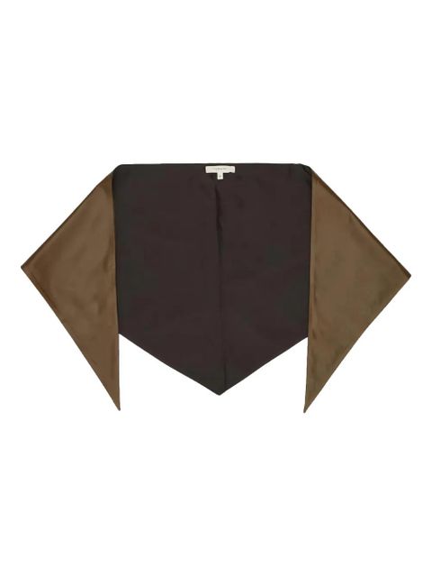 LEMAIRE leather triangle scarf - Brown - zdjęcie produktu nr 1