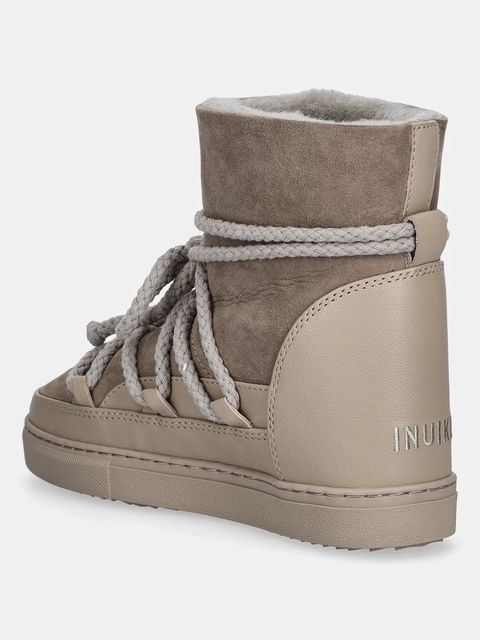 Inuikii śniegowce zamszowe Classic Wedge kolor szary 1001.004.0042.030