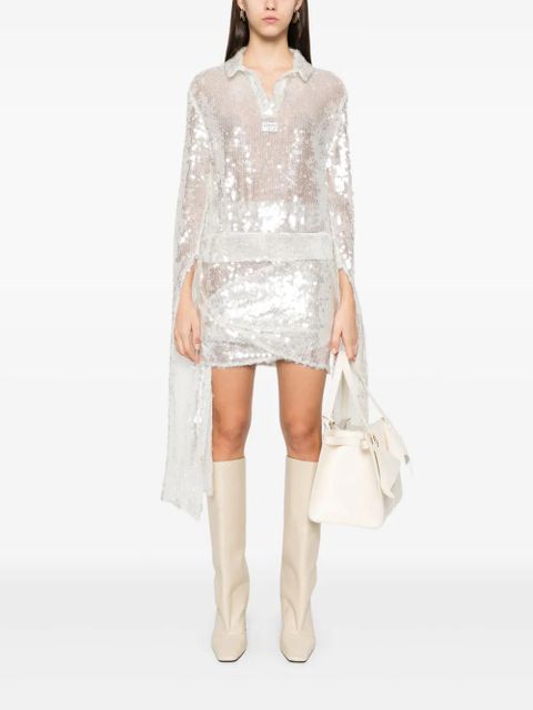 Coperni Knotted mini skirt - White