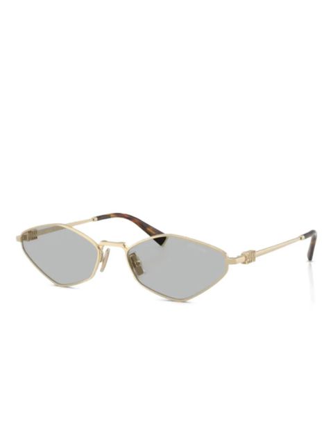 Miu Miu Eyewear hexagonal frame sunglasses - Gold - zdjęcie produktu nr 1