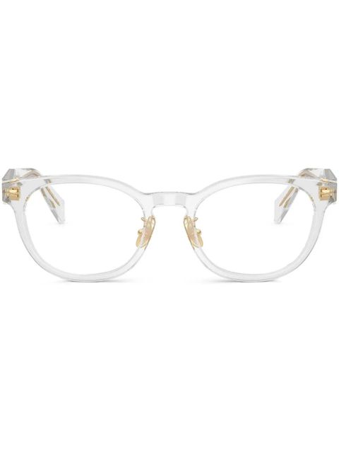 Prada Eyewear round-frame glasses - Grey - zdjęcie produktu nr 1