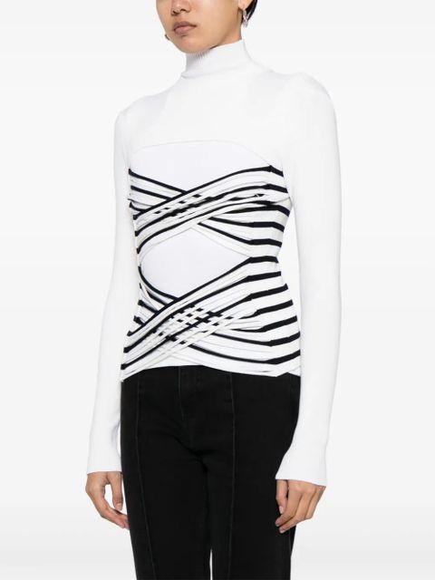 Jean Paul Gaultier cut-out knitted top - Neutrals